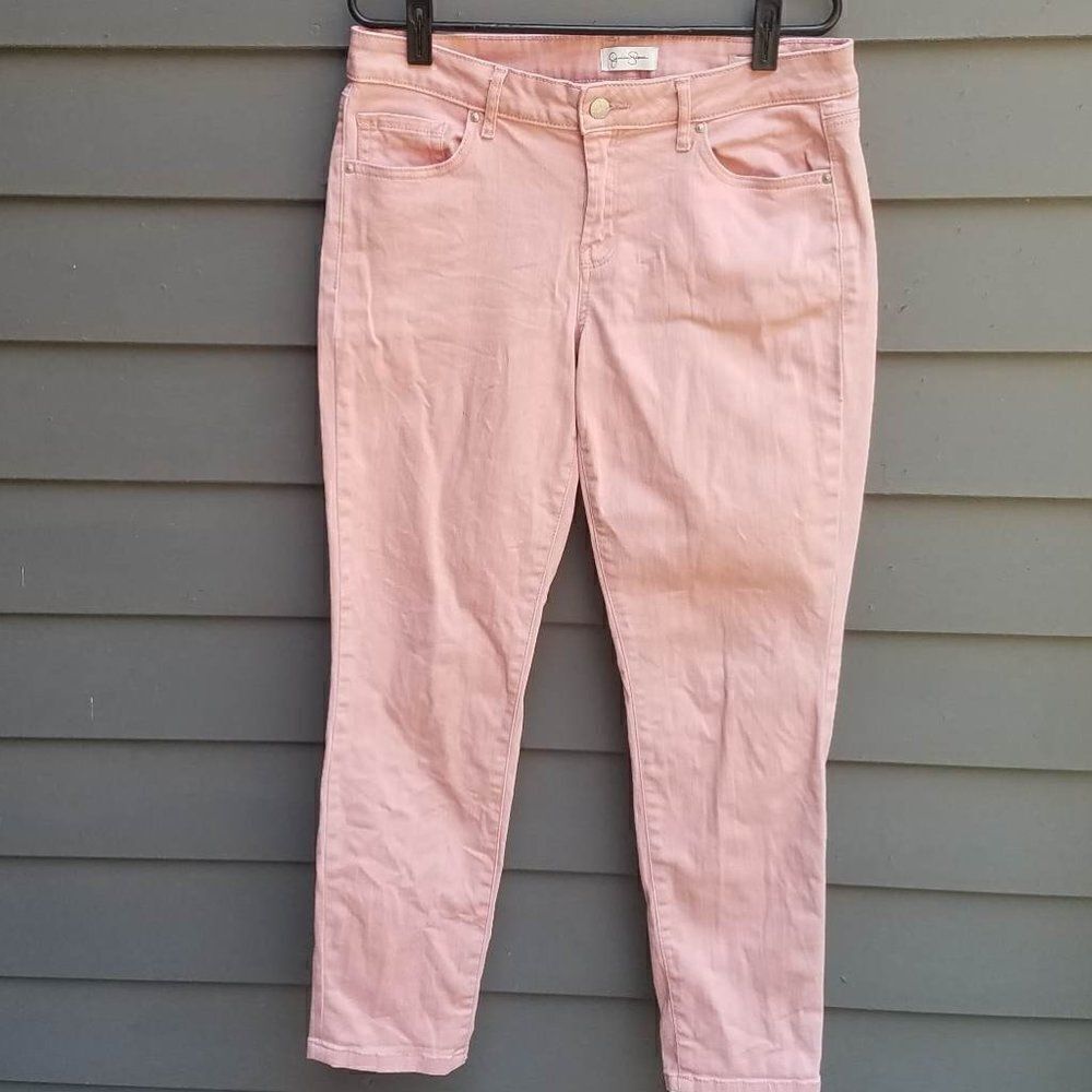 Jessica Simpson Coral Rolled Crop Skinny Jeans size 10/30